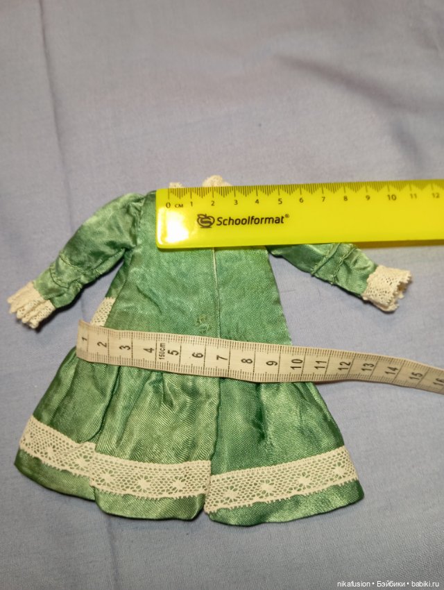 Платье шёлк на антикварную или винтажную куклу (фото 5)