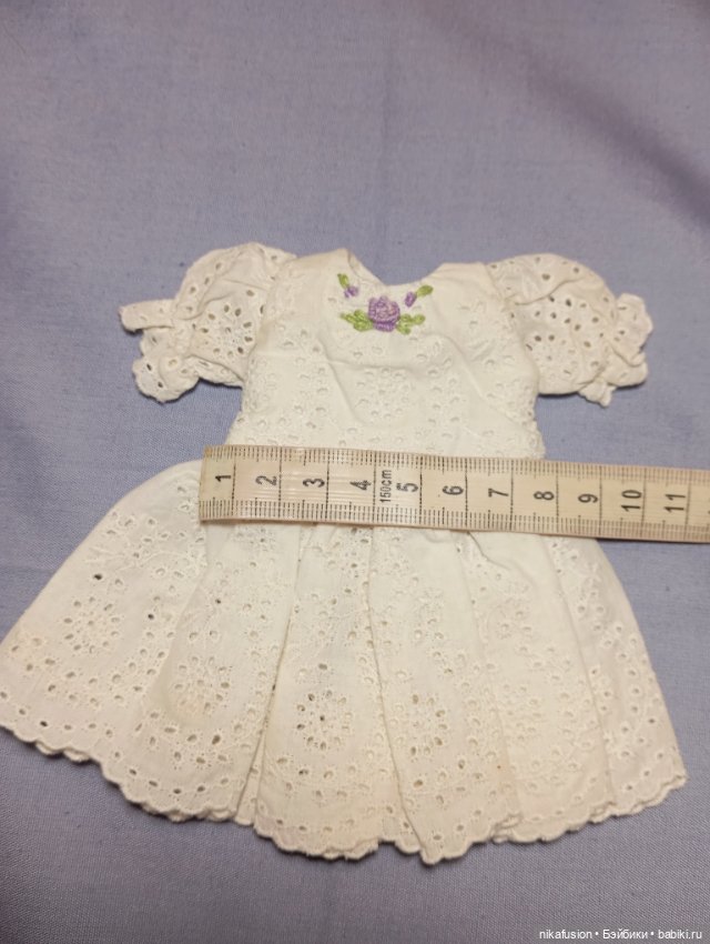 Платье на винтажную или антикварную куклу (фото 4)