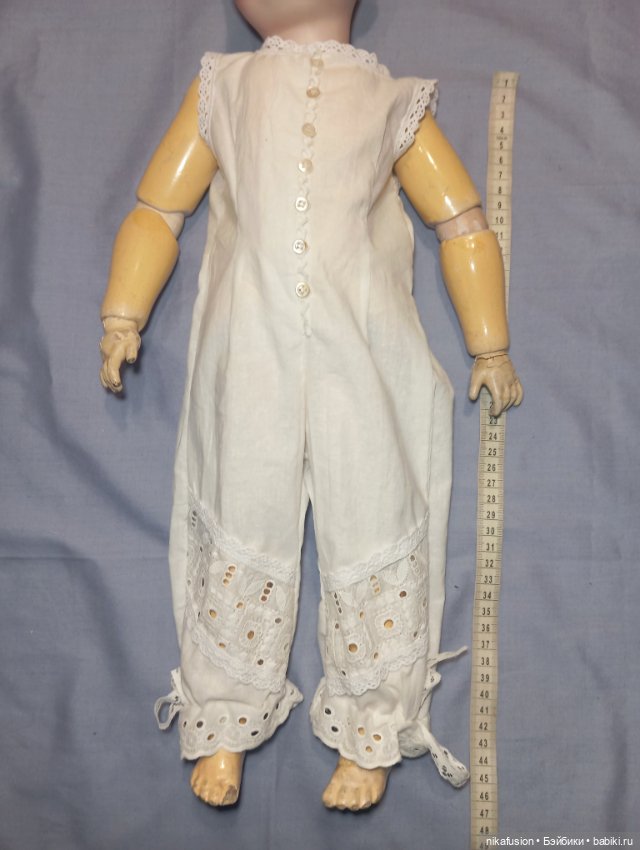 Комплект белья на антикварную куклу или реплику рост 55-58 см (фото 9)