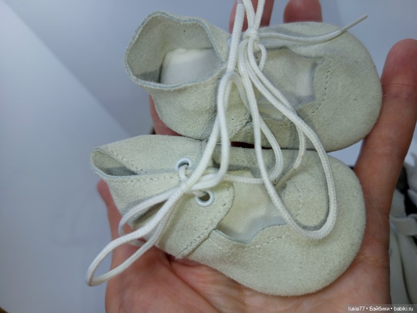 Обувь для кукол ростом 50-65 см, из натуральной кожи, фабричная, производства Германии (фото 6)