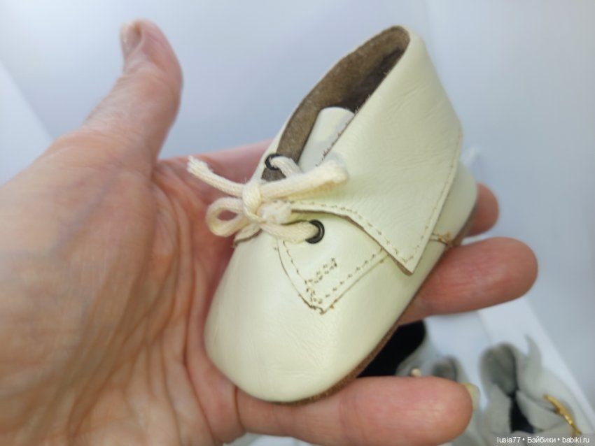 Обувь для кукол ростом 50-65 см, из натуральной кожи, фабричная, производства Германии (фото 5)
