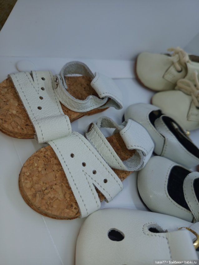 Обувь для кукол ростом 50-65 см, из натуральной кожи, фабричная, производства Германии (фото 2)