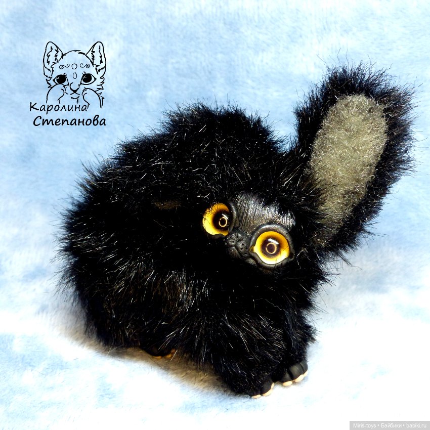 Черный кролик — Авторские игрушки (фото 2)