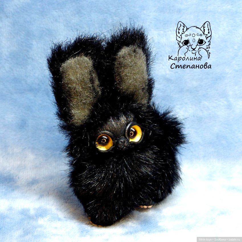 Черный кролик — Авторские игрушки (фото 9)