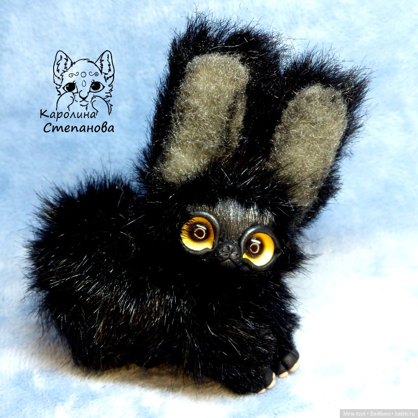 Черный кролик — Авторские игрушки