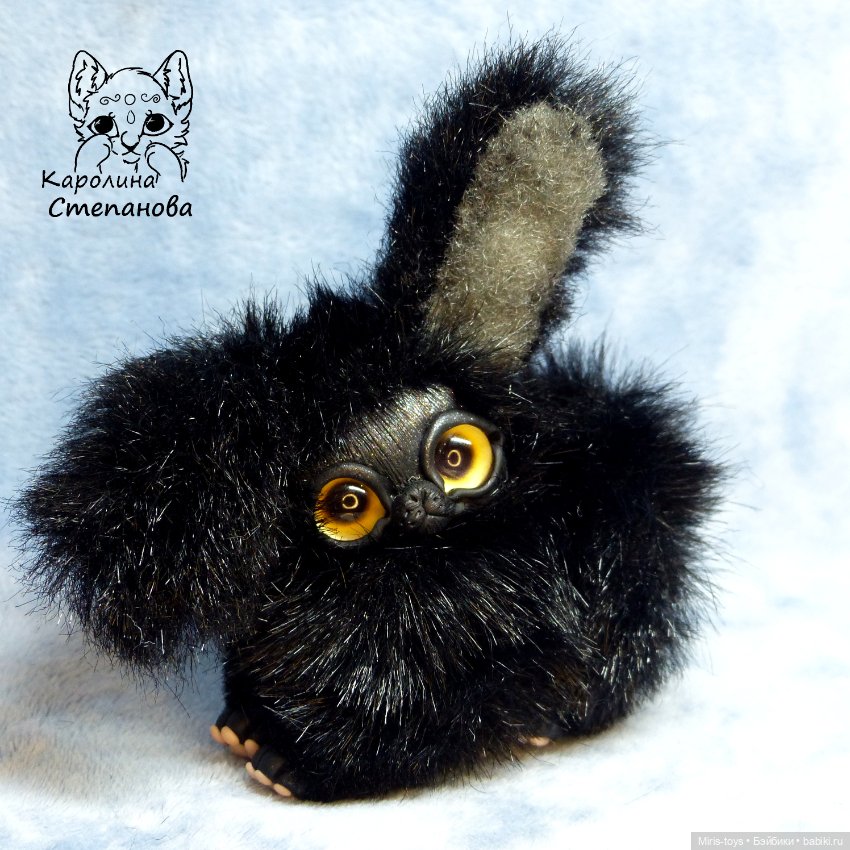 Черный кролик — Авторские игрушки (фото 8)
