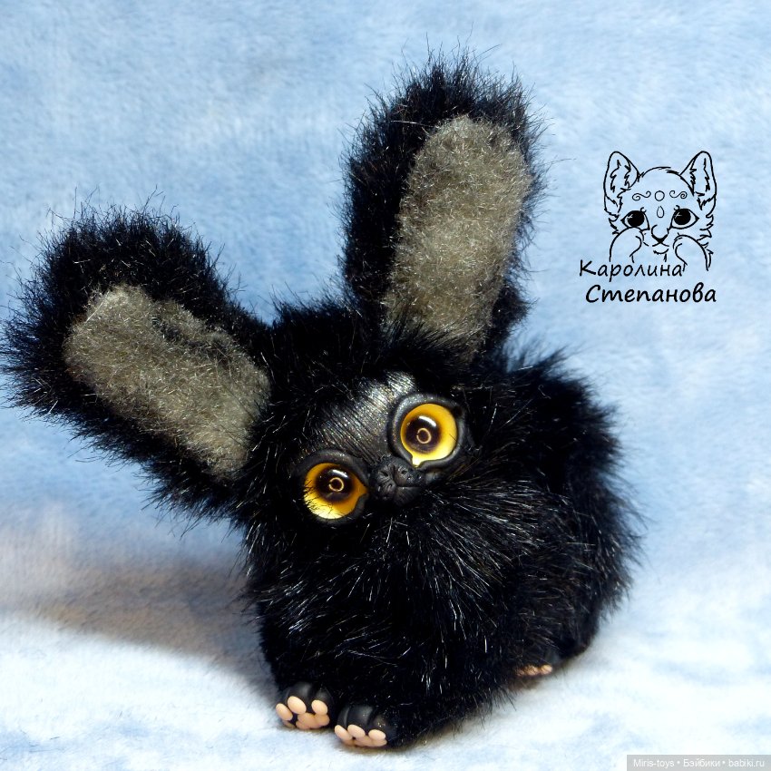 Черный кролик — Авторские игрушки (фото 6)