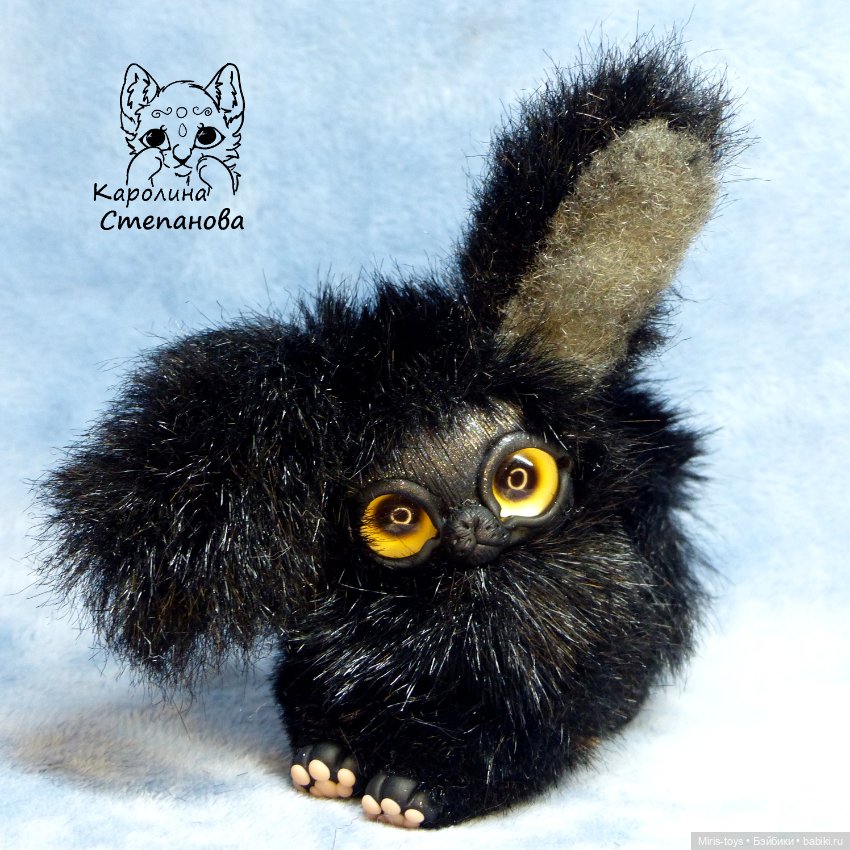 Черный кролик — Авторские игрушки (фото 7)