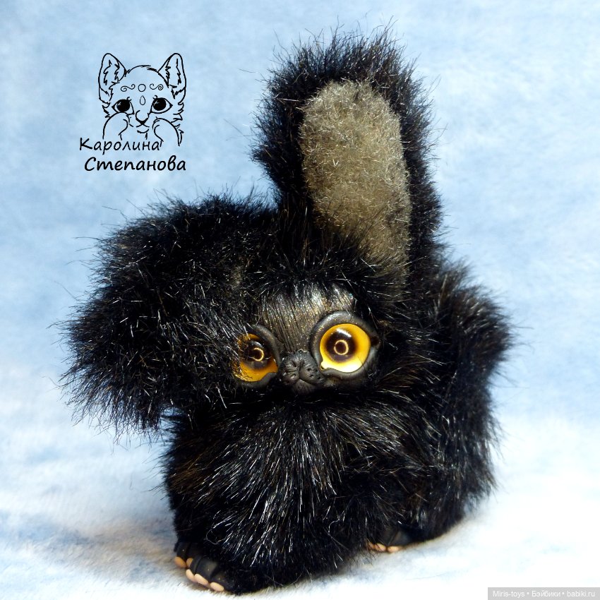 Черный кролик — Авторские игрушки (фото 3)