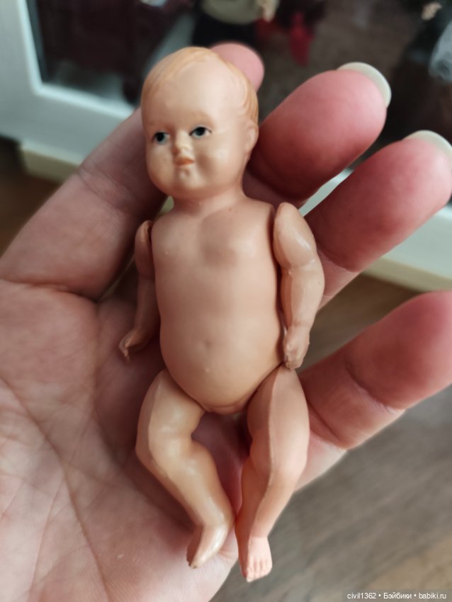Винтажная малюсенькая немецкая кукла Schildkröt (фото 4)