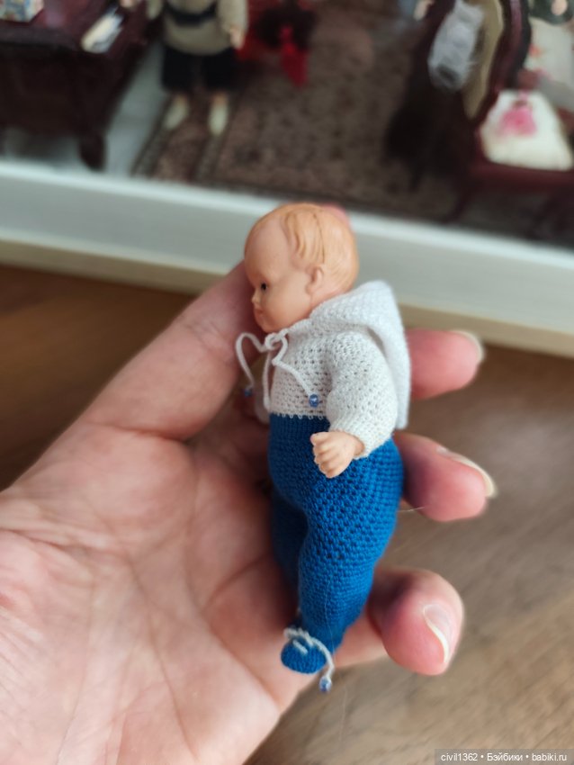 Винтажная малюсенькая немецкая кукла Schildkröt (фото 2)