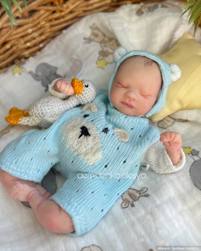 Миниатюрная кукла младенец Маяр мини реборн (фото 6)