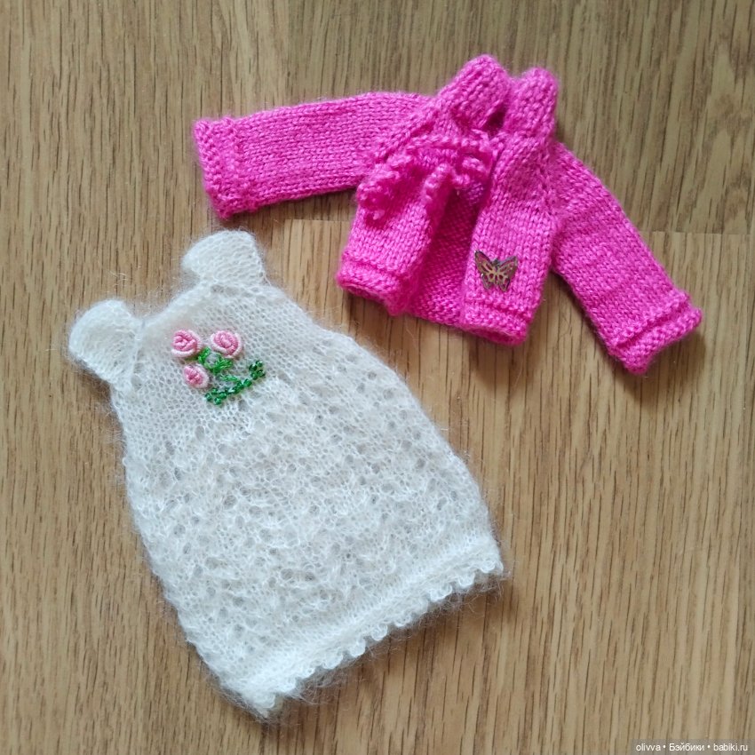 Платье для тини 28 см из кид-мохера