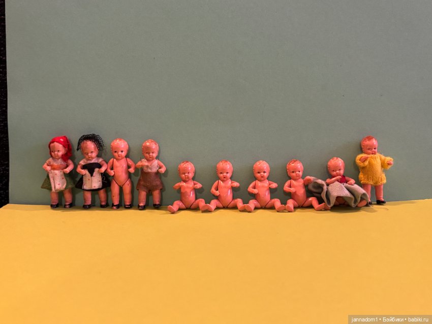 Пупсики малыши Hertwig с прямыми и кривыми ножками, высота 5 см