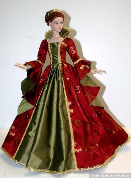 Выкройка PDF в натуральную величину / Платье придворной дамы для кукол Ками и Антуанетта Тоннер 40см (фото 5)