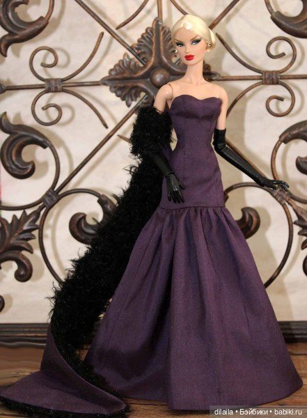 Выкройка PDF в натуральную величину / платье с палантином для куклы Fashion Royalty FR2 (фото 5)