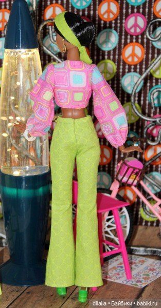 Выкройка PDF в натуральную величину / брюки клеш, топ, шляпа для куклы Fashion Royalty FR2 (фото 3)