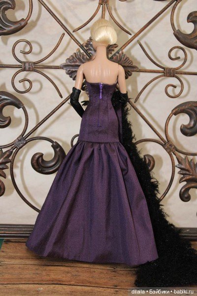 Выкройка PDF в натуральную величину / платье с палантином для куклы Fashion Royalty FR2 (фото 4)