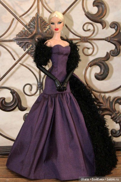 Выкройка PDF в натуральную величину / платье с палантином для куклы Fashion Royalty FR2 (фото 3)