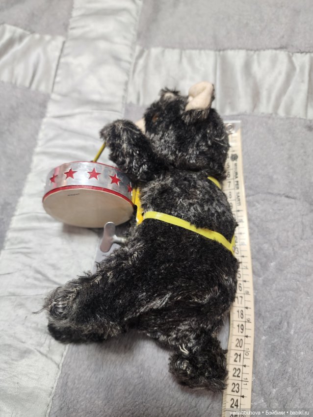 Старинный заводной мишка в идеальном состоянии. Япония. Работает