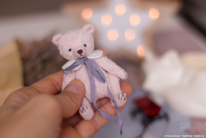 Розовый мишка 🩷 — Авторские игрушки (фото 5)