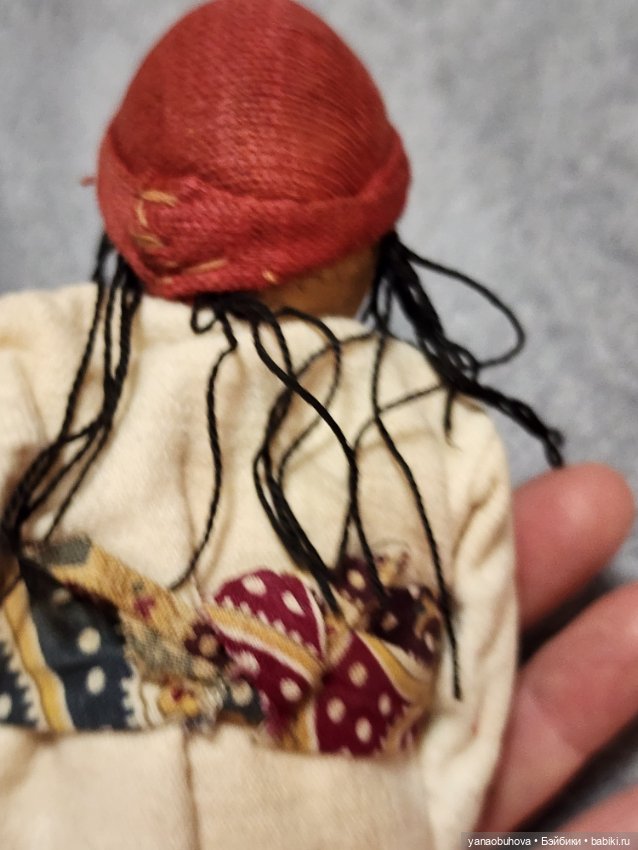 Редкая артельная антикварная куколка Узбечка. Экспортная (фото 7)