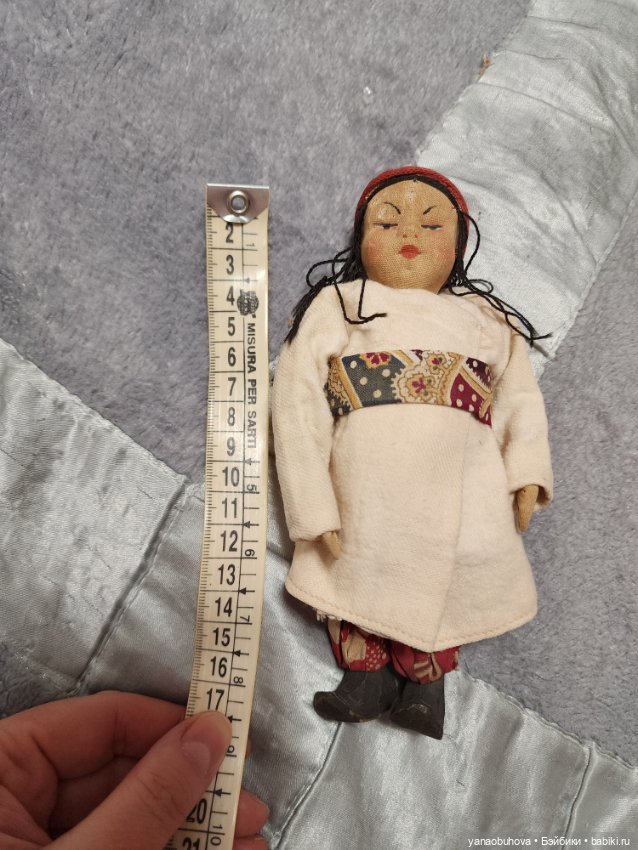 Редкая артельная антикварная куколка Узбечка. Экспортная (фото 4)