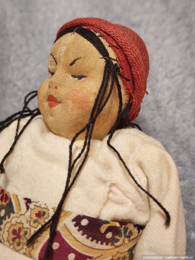 Редкая артельная антикварная куколка Узбечка. Экспортная (фото 6)