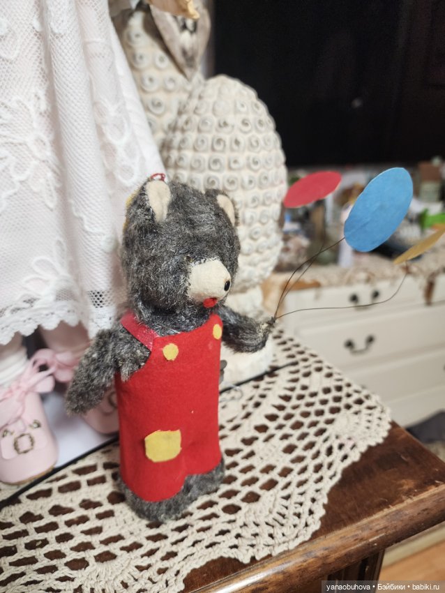 Заводной мишка с шарами Япония (фото 8)