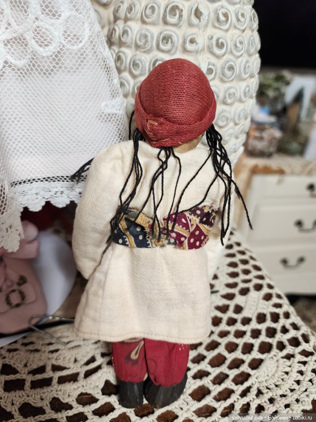 Редкая артельная антикварная куколка Узбечка. Экспортная (фото 2)