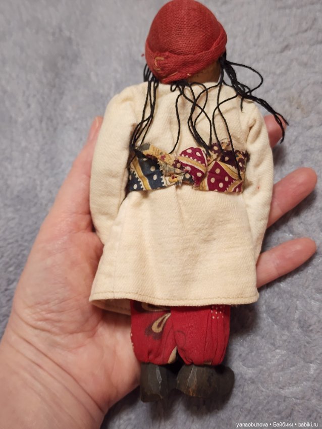 Редкая артельная антикварная куколка Узбечка. Экспортная (фото 8)
