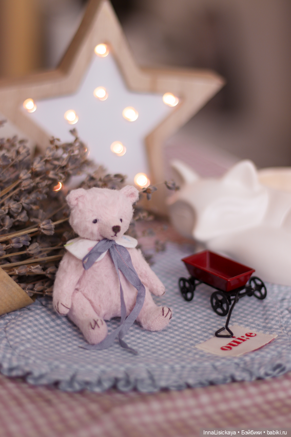 Розовый мишка 🩷 — Авторские игрушки (фото 2)