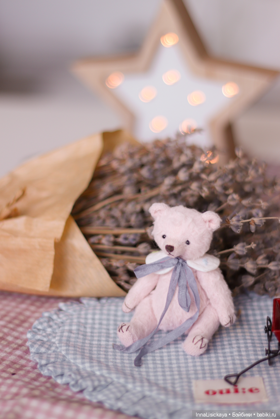 Розовый мишка 🩷 — Авторские игрушки (фото 4)