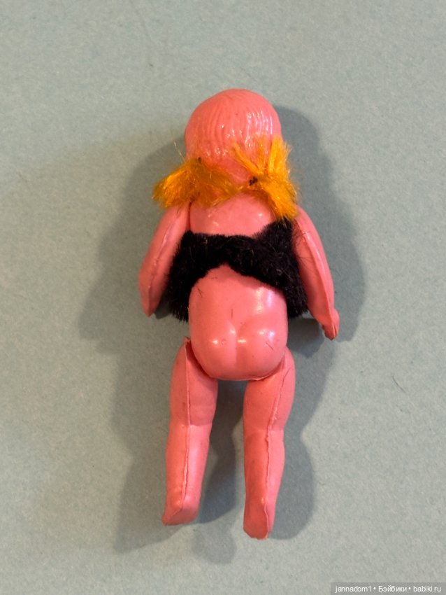 Японский целлулоидный пупсик с рельефными волосами, высота 8 см (фото 2)