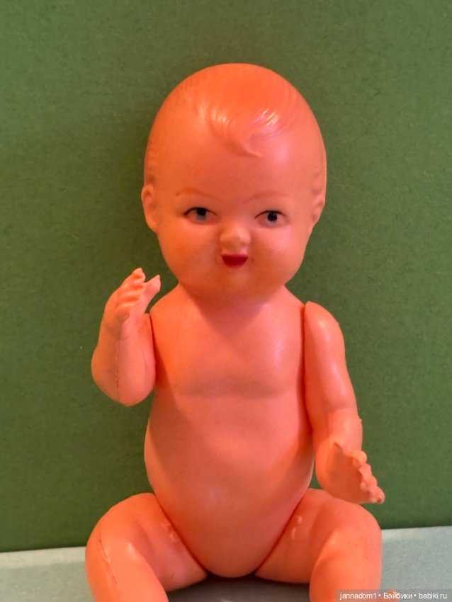 Целлулоидный пупсик Minerva голыш, высота 10 см (фото 2)