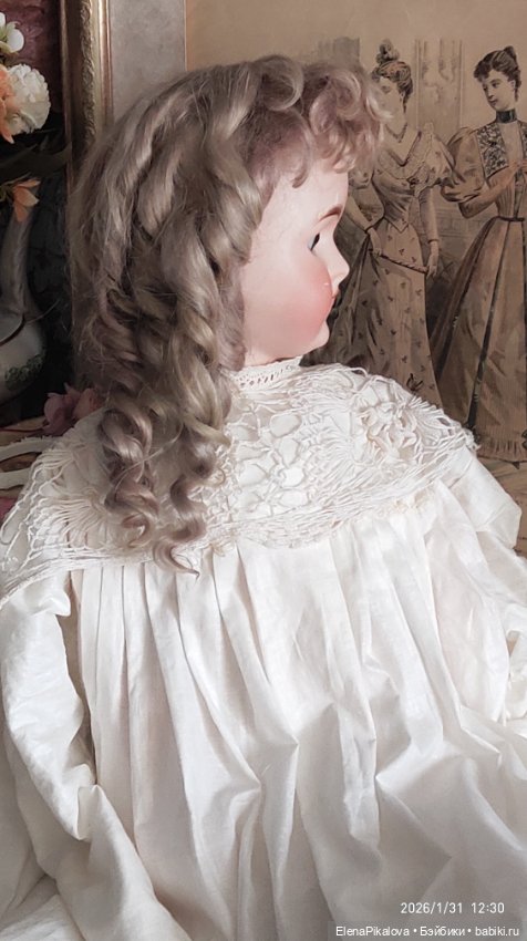 Парик для антикварной куклы (фото 4)