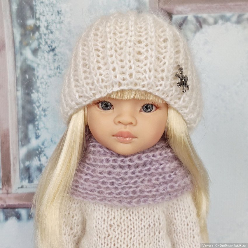 Комплект одежды для куклы Paola Reina 32 см, белый/лаванда (фото 2)