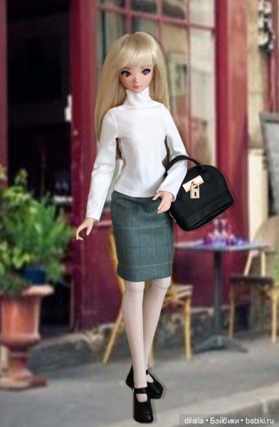 Выкройка PDF в натуральную величину / накидка, водолазка, юбка для куклы 1/3 BJD Smart Doll рост 60 (фото 3)