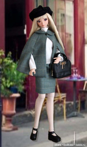 Выкройка PDF в натуральную величину / накидка, водолазка, юбка для куклы 1/3 BJD Smart Doll рост 60 (фото 2)