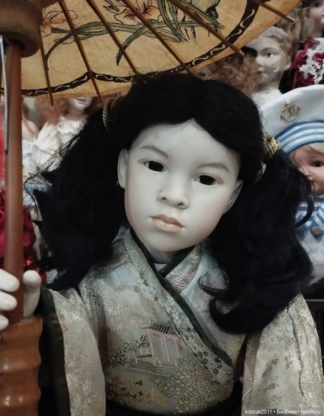 Фарфоровая коллекционная кукла ручной работы Гейша от Nissen эксклюзив (фото 3)
