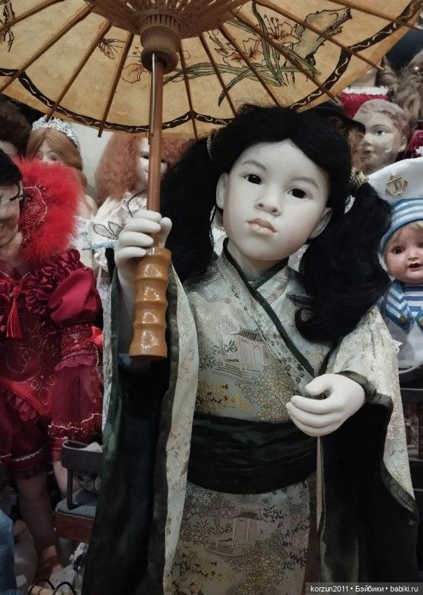 Фарфоровая коллекционная кукла ручной работы Гейша от Nissen эксклюзив (фото 5)