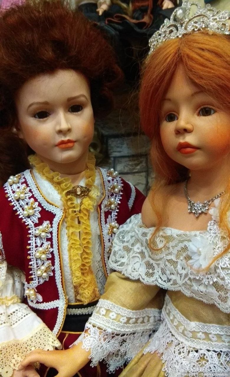 Шикарная парочка фарфоровые куклы уникат (фото 4)