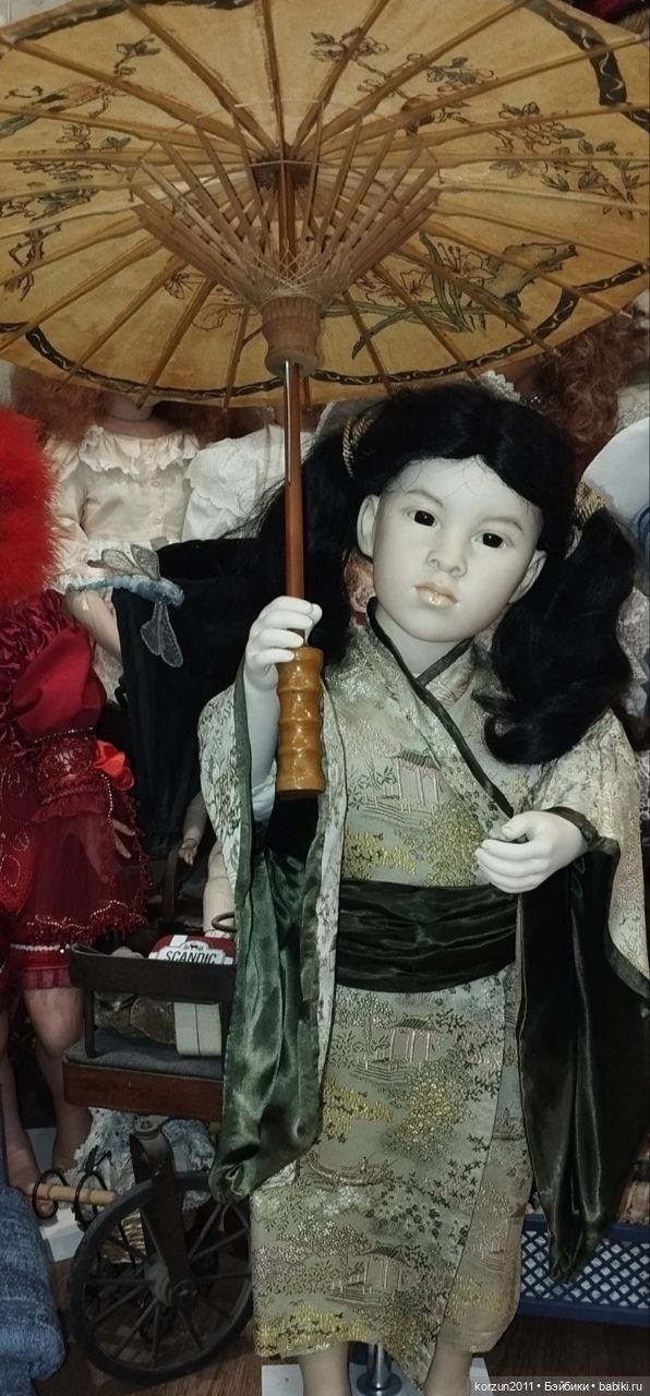 Фарфоровая коллекционная кукла ручной работы Гейша от Nissen эксклюзив (фото 2)