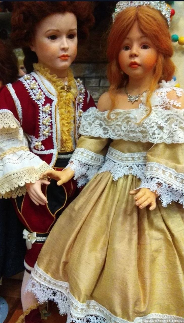 Шикарная парочка фарфоровые куклы уникат (фото 3)