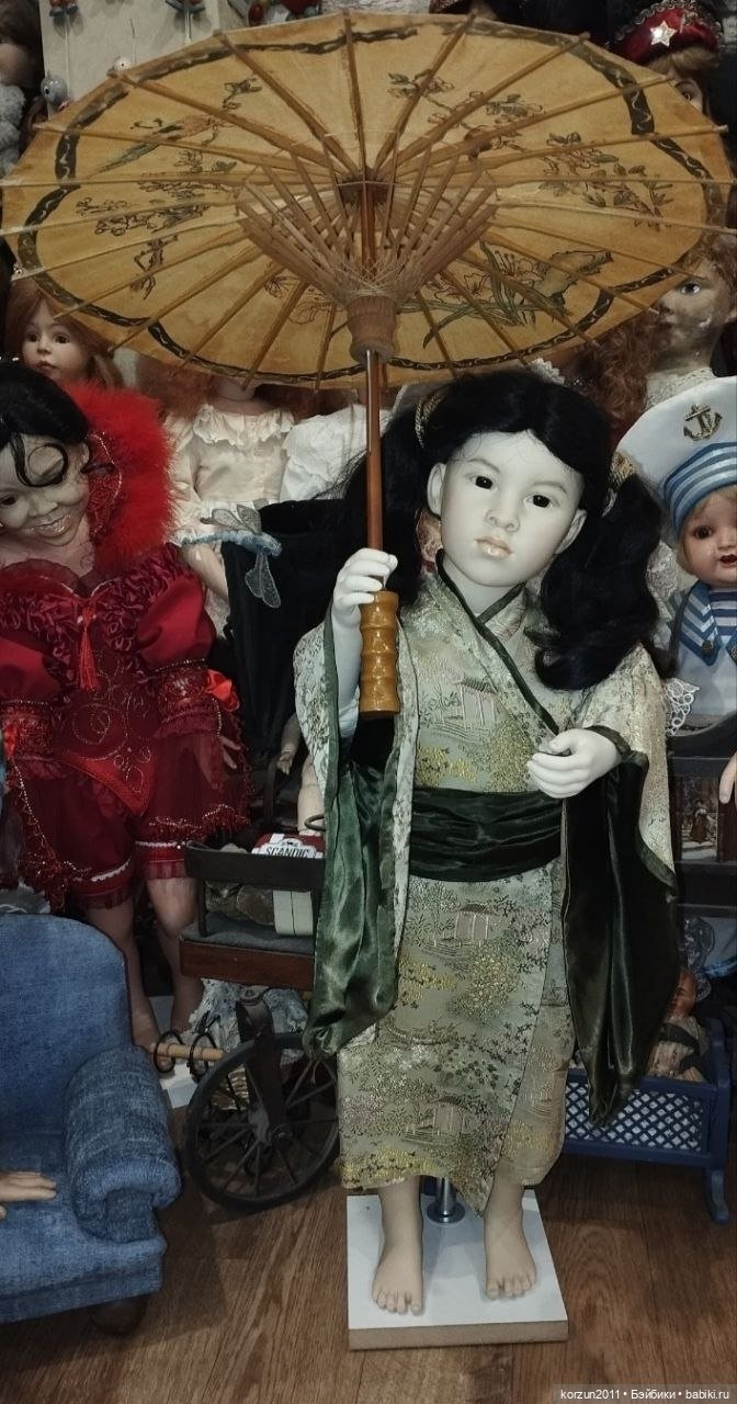 Фарфоровая коллекционная кукла ручной работы Гейша от Nissen эксклюзив (фото 7)