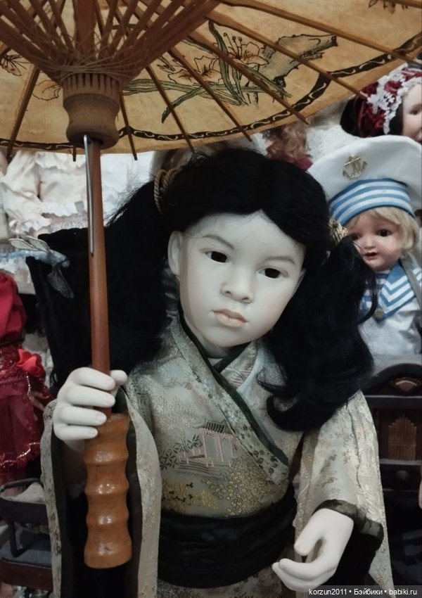 Фарфоровая коллекционная кукла ручной работы Гейша от Nissen эксклюзив