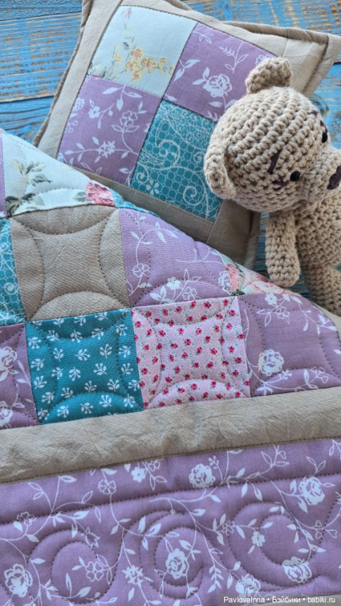Лоскутный комплект "Сиреневая дымка" (фото 8)