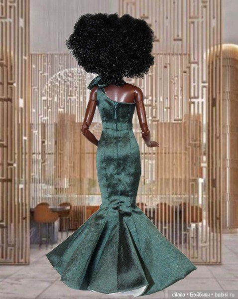 Выкройка PDF в натуральную величину / длинное платье, юбка-русалка для куклы Barbie MTM (Барби) (фото 5)