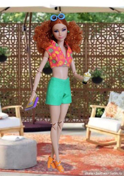 Выкройка PDF в натуральную величину / топ, шорты и платье для куклы Barbie MTM (Барби) (фото 2)