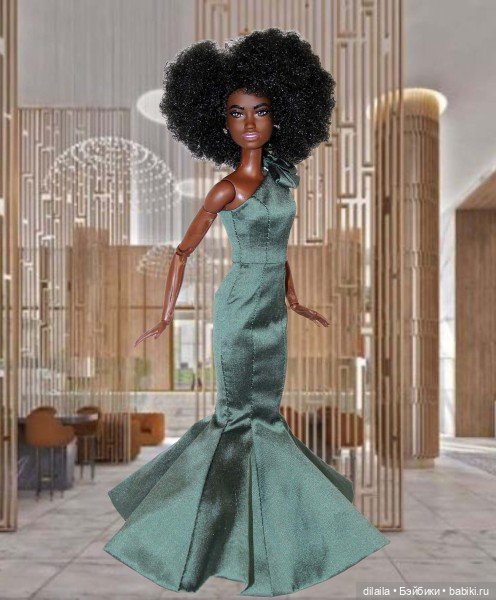 Выкройка PDF в натуральную величину / длинное платье, юбка-русалка для куклы Barbie MTM (Барби) (фото 4)